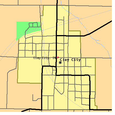 Clay City map