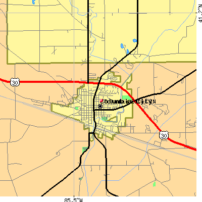 Columbia City map
