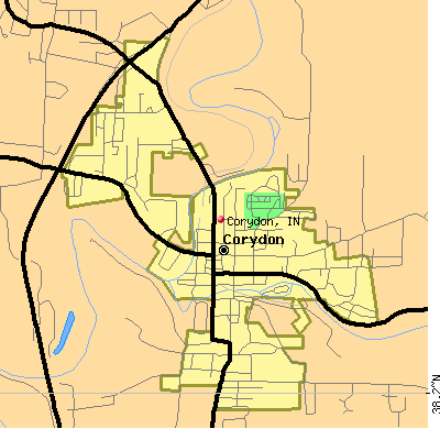Corydon map