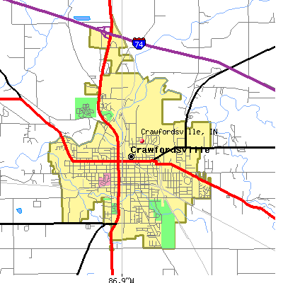Crawfordsville map
