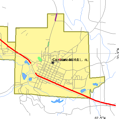 Carbon Hill map
