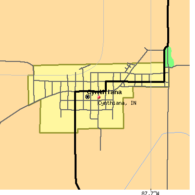 Cynthiana map