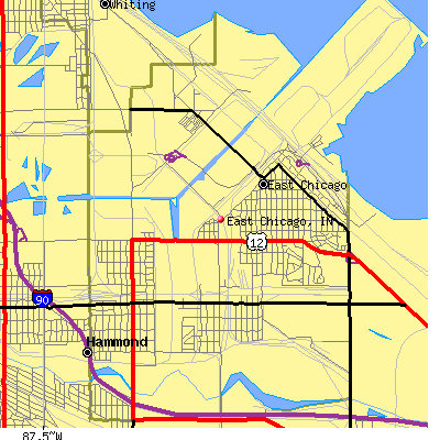 East Chicago map