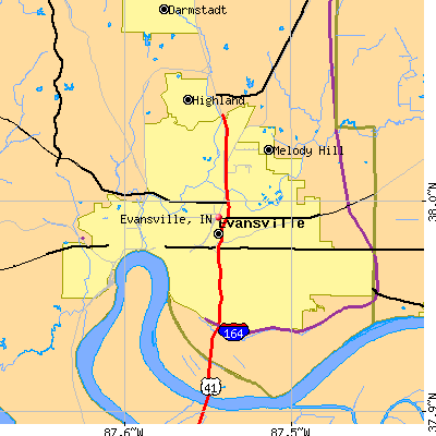 Evansville map