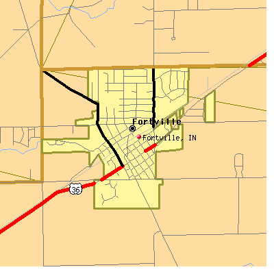 Fortville map