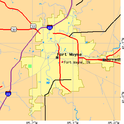 Fort Wayne map