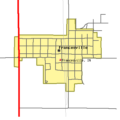Francesville map