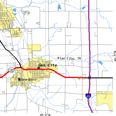 Gas City map