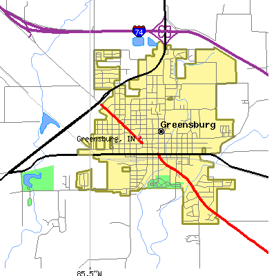 Greensburg map