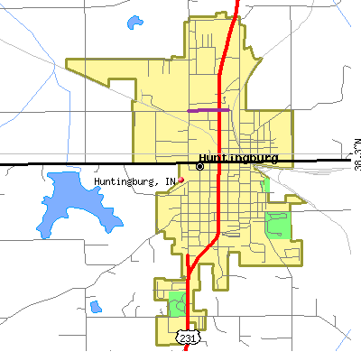 Huntingburg map