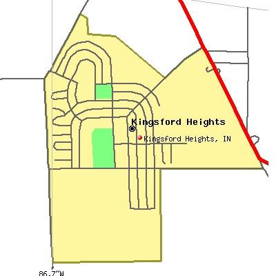 Kingsford Heights map