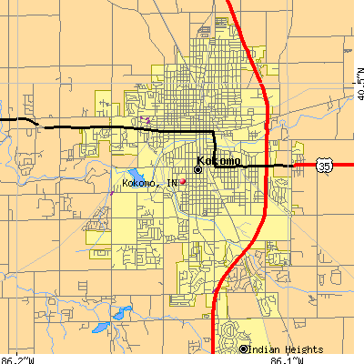 Kokomo map