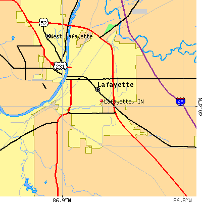 Lafayette map