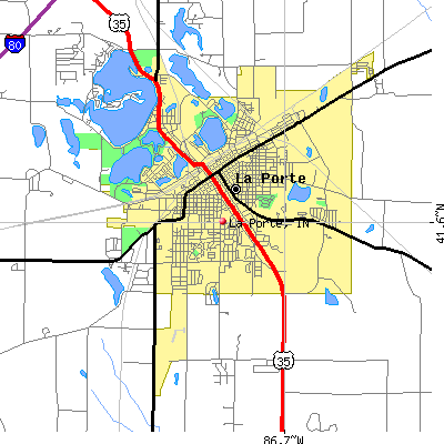 La Porte map