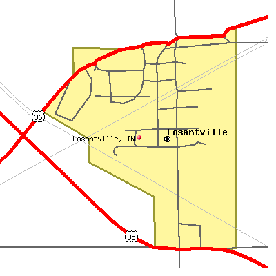 Losantville map