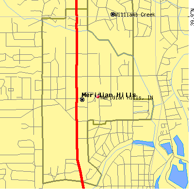 Meridian Hills map