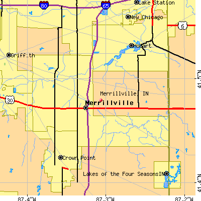 Merrillville map