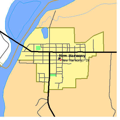 New Harmony map