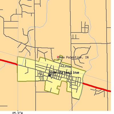 New Palestine map