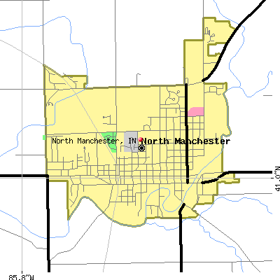 North Manchester map