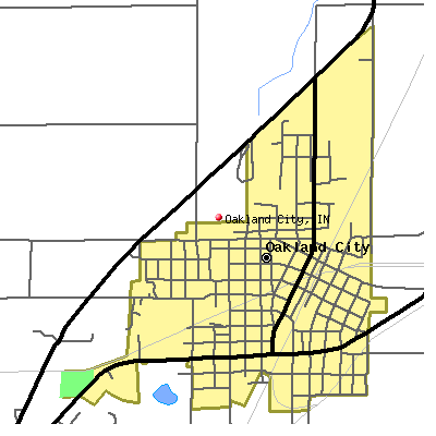 Oakland City map
