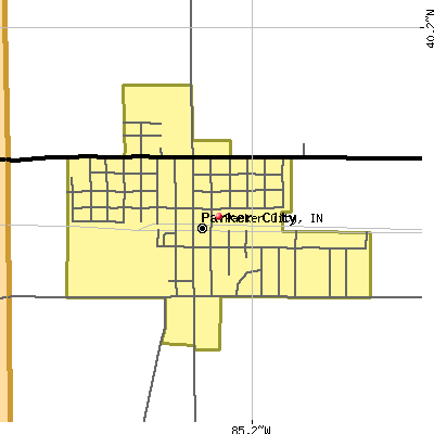 Parker City map