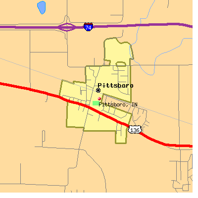 Pittsboro map