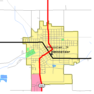 Rensselaer map
