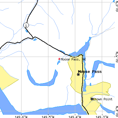 Moose Pass map