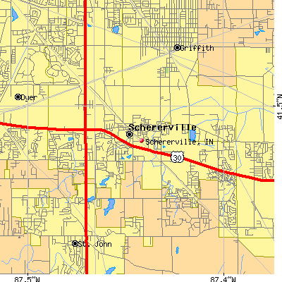 Schererville map