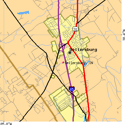 Sellersburg map