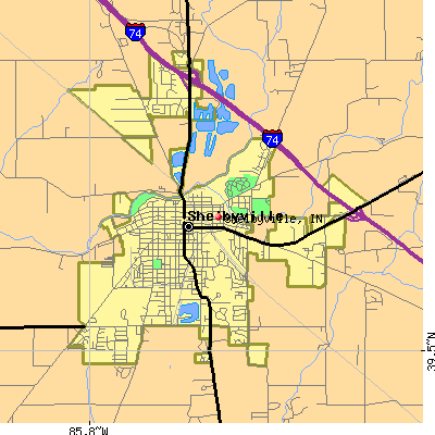 Shelbyville map
