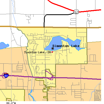 Simonton Lake map