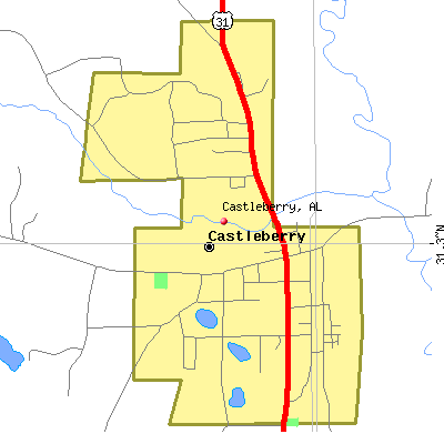 Castleberry map