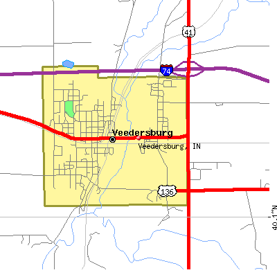 Veedersburg map