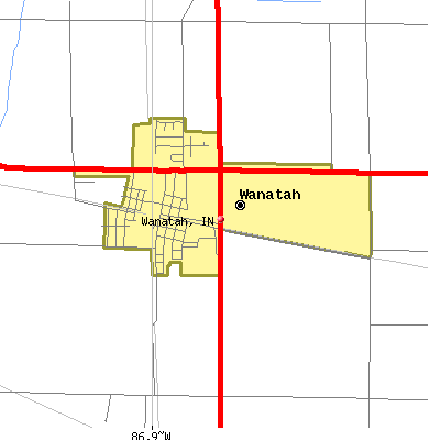 Wanatah map