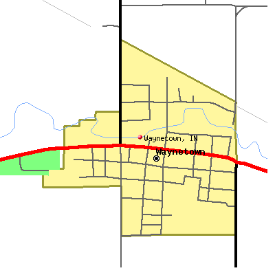 Waynetown map