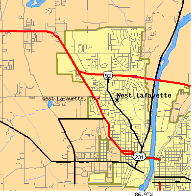 West Lafayette map