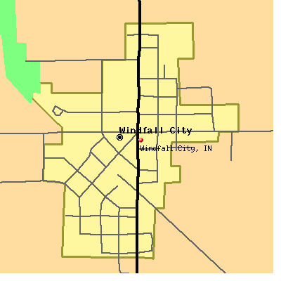 Windfall City map