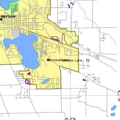 Winona Lake map