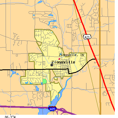 Zionsville map