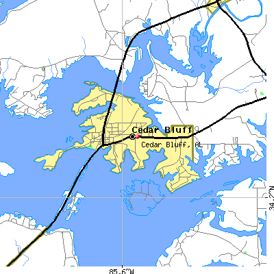 Cedar Bluff map
