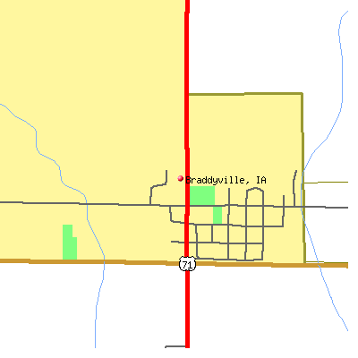 Braddyville map