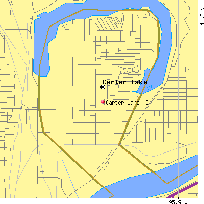 Carter Lake map