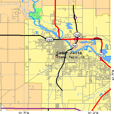 Cedar Falls map