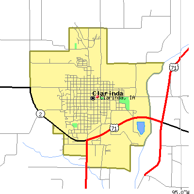 Clarinda map