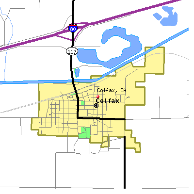 Colfax map