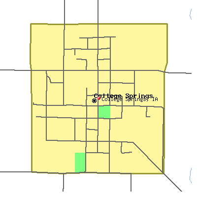 College Springs map