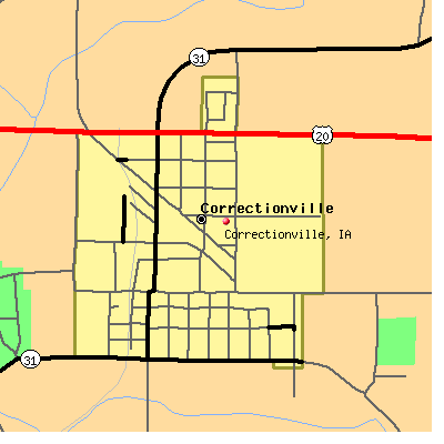 Correctionville map