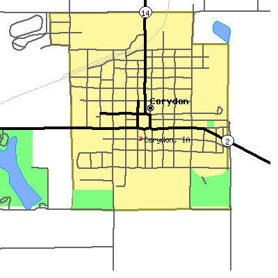 Corydon map